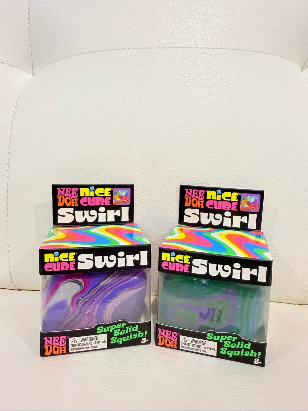 NeeDoh Nice Cube Swirl Purple & Green Swirl